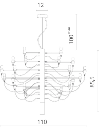 Подвесная люстра Divinare 8030/02 LM-50 Molto хром